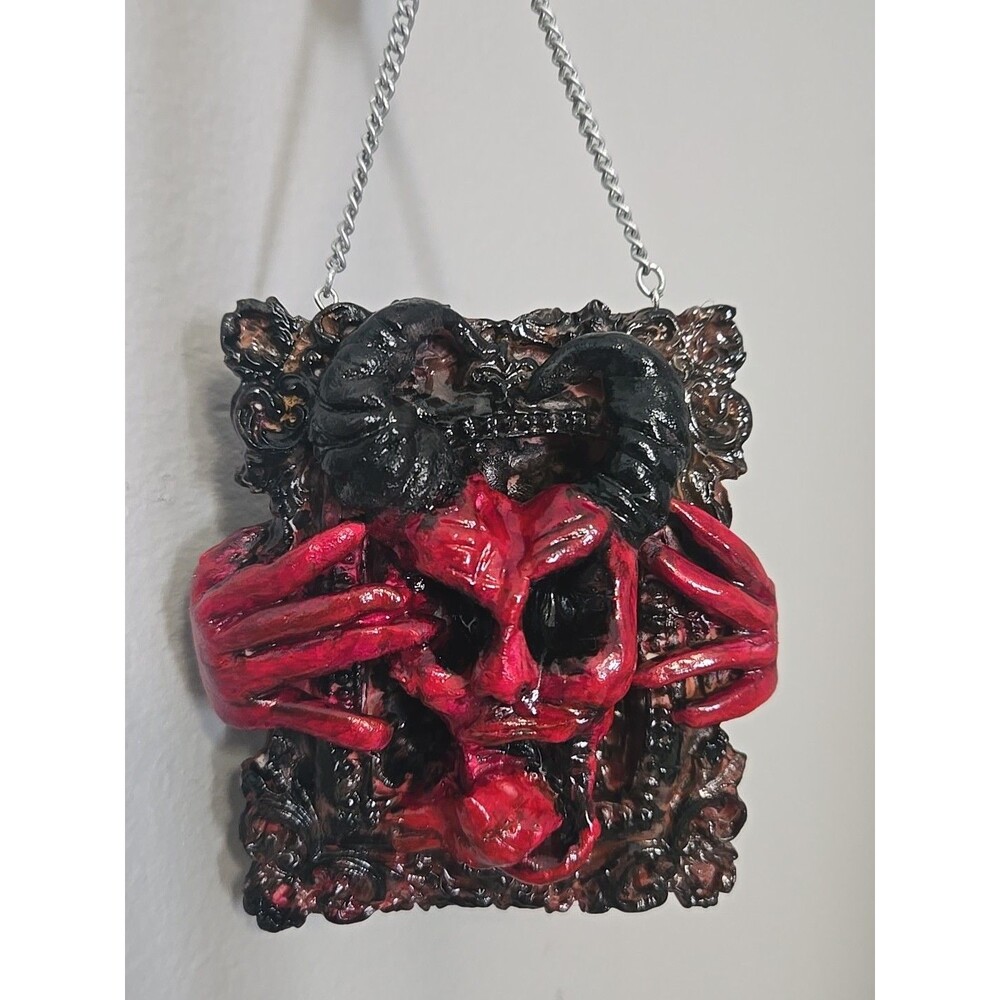 OOAK Creepy Oddity Dark Art Sculpt Krampus Evil Devil Demon Creature Ornament